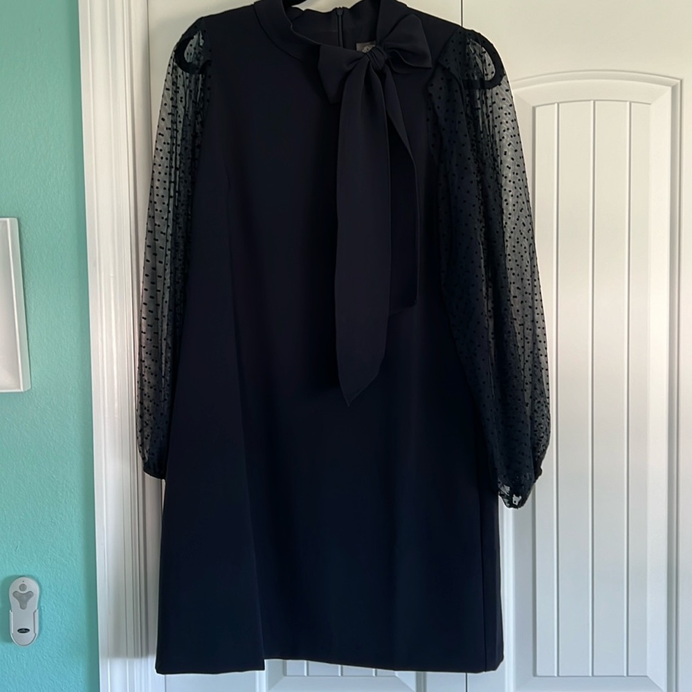 Vince Camuto nave blue dress with bow